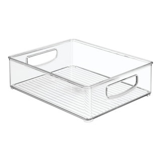 mDesign Linus Plastic Stackable 2-Tier Kitchen Drawer Organizer Cutlery  Tray Bin, Clear - 8 x 12 x 3, 4 Pack in 2023