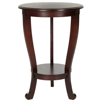 Safavieh Mary Pedestal Side Table, Dark Cherry