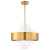Livex Lighting Orenburg 10 Light Natural Brass Pendant Chandelier