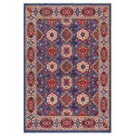 Bareens Designer Rugs - Boho Chic Ziegler Granvill Blue Ivory Hand-Knotted Wool Rug - 8'3'' x 9'11'' - Enhance the ambiance of your home with this magnificent Persian-influenced Turkish hand-knotted rug made by skilled artisans capable of creating the most exceptional vegetable dyes and hand-spun wool. This exquisite handmade rug is a one-of-a-kind Peshawar Kafkaz, otherwise identified as Chobi, Chobi Peshawar, Oushak, or Ziegler rug. These handmade rugs are crafted in Pakistan utilizing superior-quality wool imported from Australia, New Zealand, and Korea in two types of weaves: the Persian weave and the Mori weave. This rug is meticulously crafted by hand using the finest natural vegetable dyes extracted from local plants. The artisans use a blend of hand-spun local and fine merino wool, resulting in a rug with a compelling texture, higher lanolin content, and longer staple. The artisans occasionally incorporate natural or artificial silk into the pile to enhance specific motifs. The finished product is an awe-inspiring execution of flawless design and an understated palette that exudes elegance.