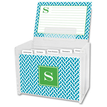 Recipe Box & Cards Stella Single Initial, Letter L