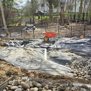 Pond Stabilization Installation Niskayuna, NY Riprap Erosion Control