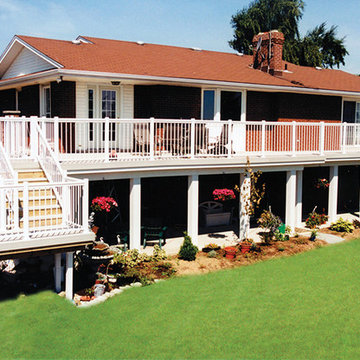 High decks over 6 feet above grade.