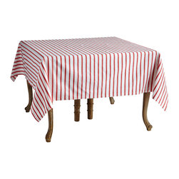 CANDY CANE TABLECLOTH OVERLAY - NEW - Tablecloths