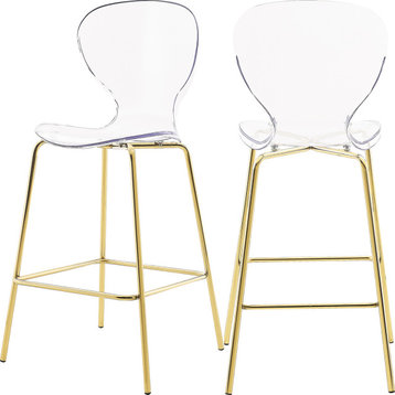 Clarion Counter Stool (Set of 2), Gold