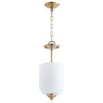 Quorum - Quorum 2911-8-80 Richmond - Three Light Dual Mount Pendant - Shade Included: TRUE* Number of Bulbs: 3*Wattage: 60W* BulbType: Candelabra* Bulb Included: No