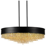 CWI LIGHTING - CWI LIGHTING 5687P30-22-101 15 Light Drum Shade Chandelier with Black finish - CWI LIGHTING 5687P30-22-101 15 Light Drum Shade Chandelier with Black finishThis breathtaking 15 Light Drum Shade Chandelier with Black finish is a beautiful piece from our Medina Collection. With its sophisticated beauty and stunning details, it is sure to add the perfect touch to your décor.Collection: MedinaCollection: BlackMaterial: Metal (Stainless Steel)Crystals: K9 Clear + Amber AlternatingHanging Method / Wire Length: Comes with 72" of rodsDimension(in): 9(H) x 30(Dia)Max Height(in): 128Weight(lbs): 55Bulb: (15)40W G9 Bi-Pin Base(Not Included)CRI: 80Voltage: 120Certification: ETLInstallation Location: DRYOne year warranty against manufacturers defect.