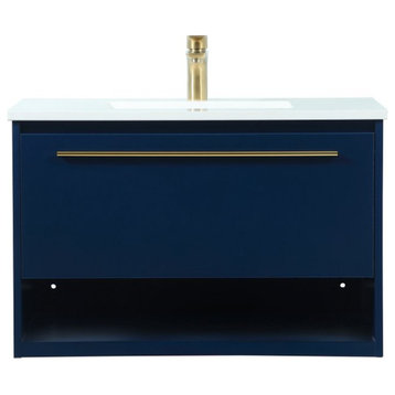 Elegant VF43530MBL 30"Single Bathroom Vanity, Blue