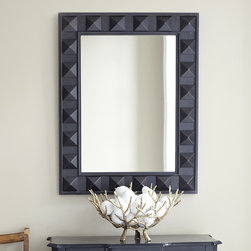 PYRAMID STUD MIRROR &ndash; BLACK - NEW - Products