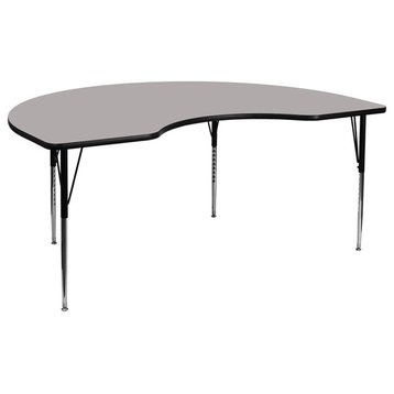 Flash Furniture 48''W X 72''L Kidney Shaped Activity Table