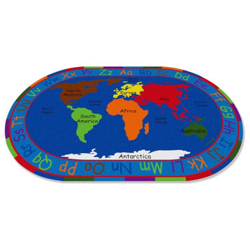 All Around The World Map Rug