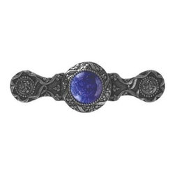 Inviting Home Inc. - Victorian Pull, Bright Nickel With Blue Sodalite - Cabinet And Drawer Handle Pulls