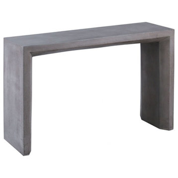 Modern Farmhouse Concrete Top Console Table in Polished Concrete Finish Sled