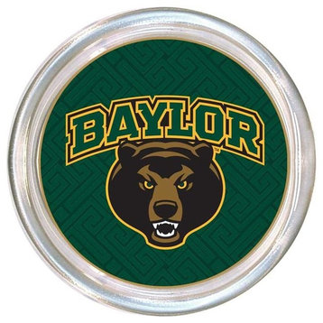 C3118-Baylor Bear Head on Green Fret Coaster