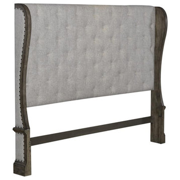 King Shelter Headboard Traditional Brown