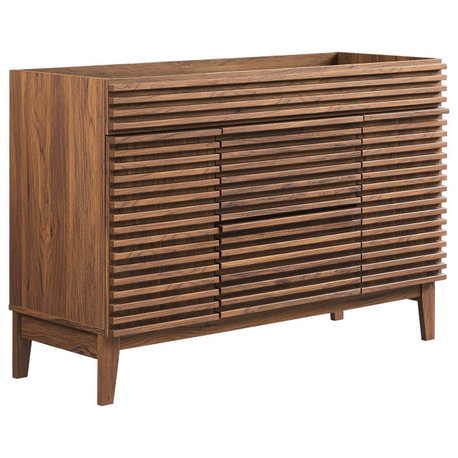 Render 48" Single Bathroom Vanity Cabinet, Walnut