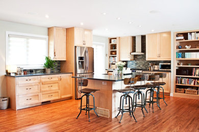 Elegant kitchen photo in Calgary