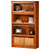 Eagle Furniture Classic Oak 4-Door Lawyer Bookcase, Dark Oak
