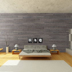 Ash Gray Painted Charred Shiplap - Wall Panels