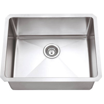 23" Stainless Steel (16 Gauge) Fabricated Kitchen Sink