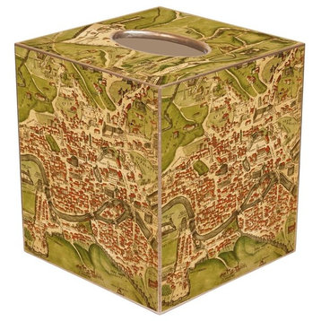 TB1482- Antique Map of Rome Tissue  Box Cover