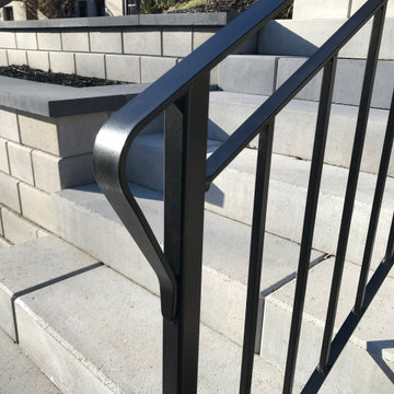 Bespoken wrought iron handrail for a heritage house in Montreal