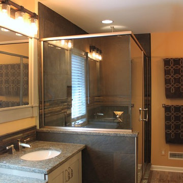 Master Bath with Gray Cabinets