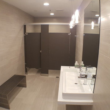 Commercial restroom update-before/after