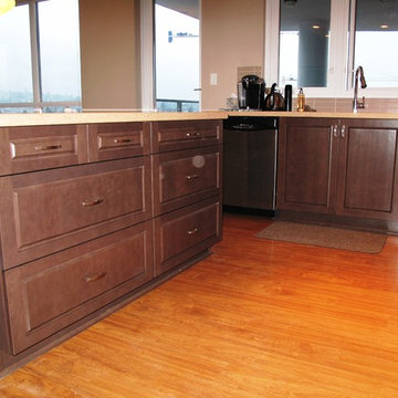 Cabinet Refacing done in Cherry Veneer in Milano Stain