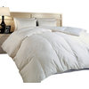 700 TC Cotton Sateen Cover Hungarian  White Goose Down Comforter White Twin, Ful