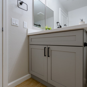 Modern Gray Shaker Kitchen Cabinets with Stainless Appliances The Cabination