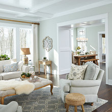 living room blue
