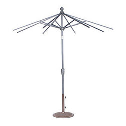 Christy Sports 7.5' Deluxe Push Button Tilt Aluminum Market Umbrella Frame Only - Outdoor Umbrellas