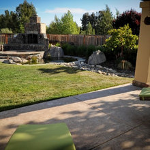 Outdoor Fireplace - Koi Pond
