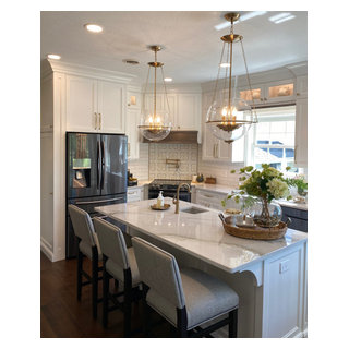 Elegant kitchen in white - Transitional - Kitchen - Other - by Haute ...