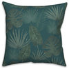 Tropical Palm Blue 18x18 Spun Poly Pillow