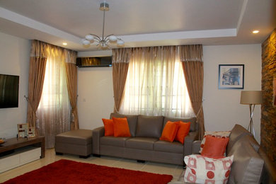 Trendy living room photo in Other