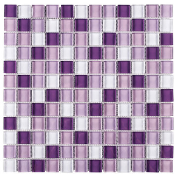 11.75"x11.75" Rani Mosaic Tile Sheet, Purple