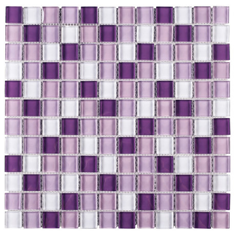 11.75"x11.75" Rani Mosaic Tile Sheet, Purple