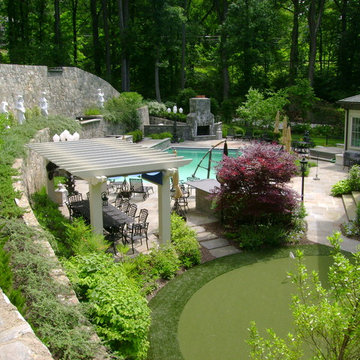 Landscape, Pool, & Sculpture Garden