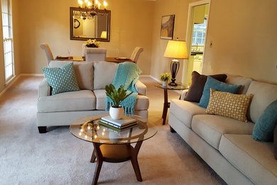 Living room - transitional living room idea