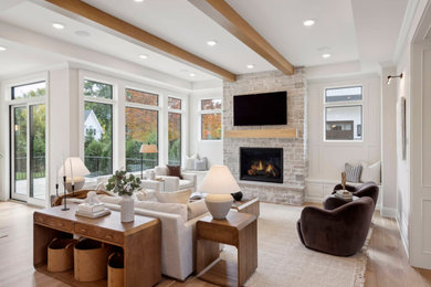 Inspiration for a modern living room remodel in Minneapolis