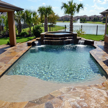 Elevated Spa | Beach Entry Pool