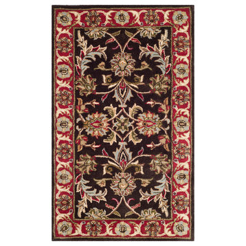 Safavieh Heritage Collection HG951 Rug, Chocolate/Red, 3' X 5'