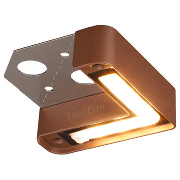 24Pack Brown Integrated LED Metal Step Light Kit