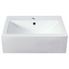 American Imagination 20.75"W Bathroom Vessel Sink Set, White
