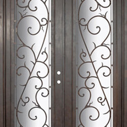 Bellagio 72x96 Wrought Iron Double Door 14 Gauge Steel - Front Doors