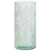 Recycled Etched Glass Hurricane, Clear