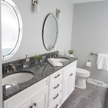 Two partial bath renovations complete the look