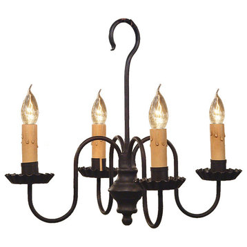Peppermill Wrought Iron Chandelier by Katie's, Black